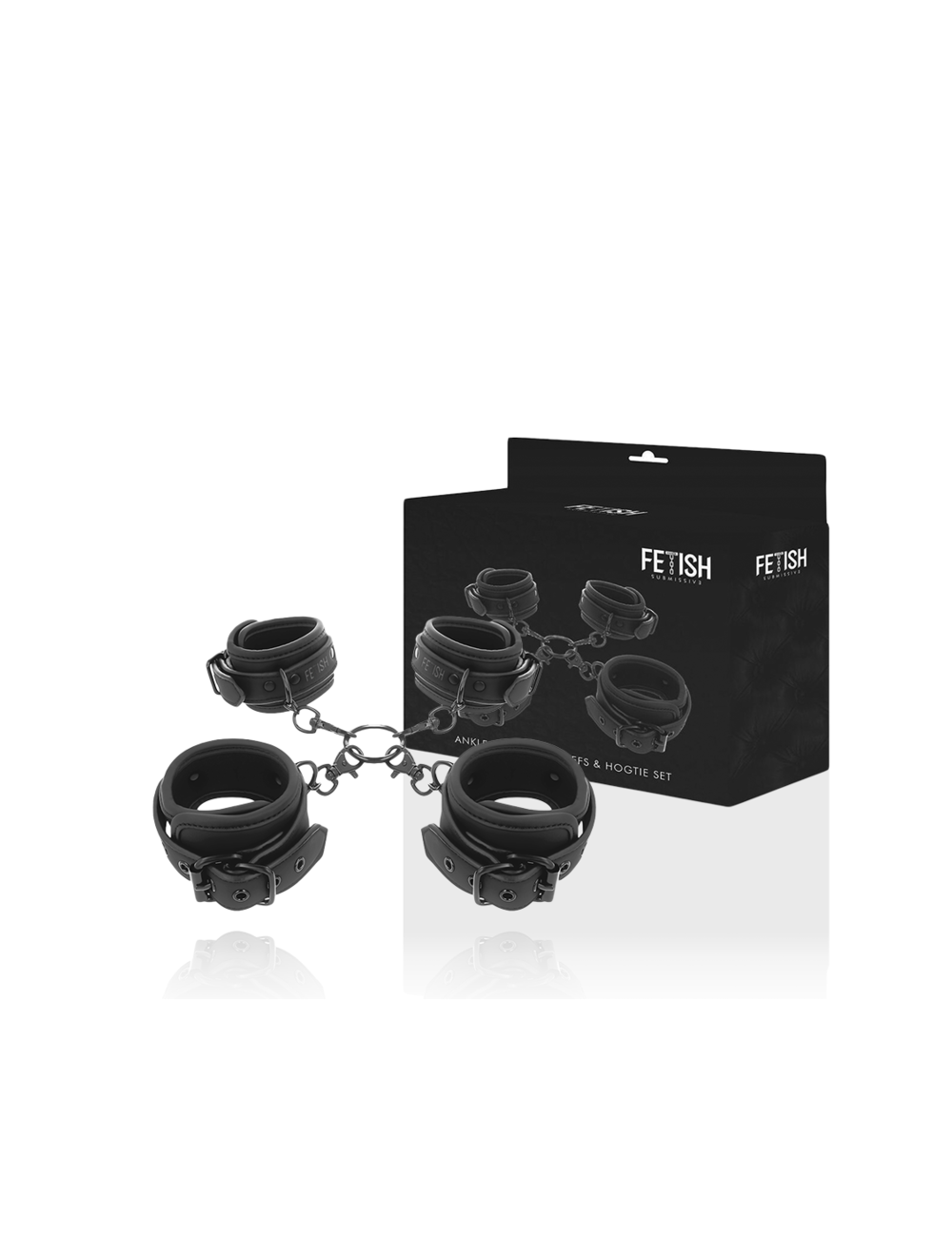 FETISH SUBMISSIVE - SET OF HAND AND ANKLE HANDCUFFS WITH NOPRENE LINING FETISH SUBMISSIVE - SET OF HAND AND ANKLE HANDCUFFS WITH NOPRENE LINING