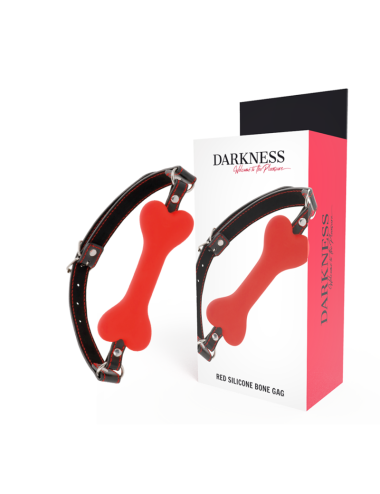 DARKNESS - RED BONE SILICONE GAG