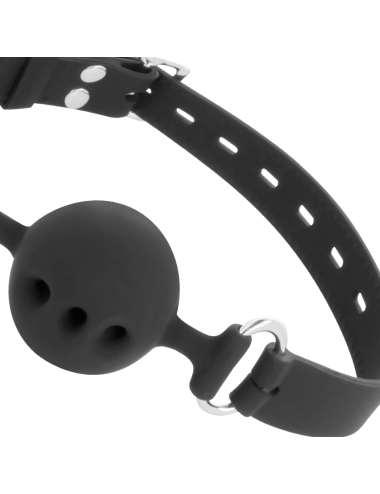 DARKNESS - BLACK BREATHABLE SILICONE GAG