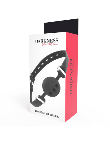 DARKNESS - BLACK BREATHABLE SILICONE GAG