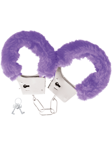 DARKNESS - LILAC LINED METAL HANDCUFFS