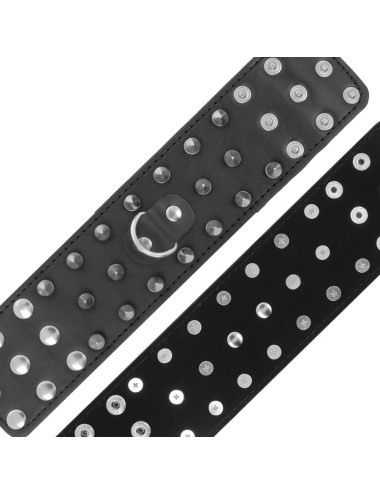 DARKNESS - SKULLS AND BONES BLACK SPIKED HANDCUFFS
