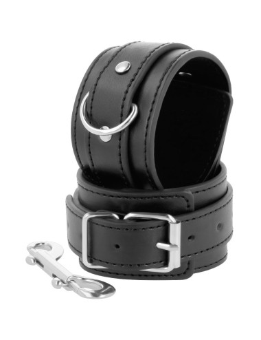 DARKNESS - BLACK ADJUSTABLE HANDCUFFS WITH DOUBLE REINFORCEMENT TAPE