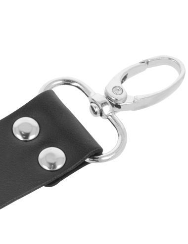 DARKNESS - LEATHER HANDCUFFS FOR FOOT AND HANDS BLACK