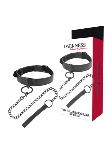 DARKNESS - BLACK NECKLACE WITH CHAIN