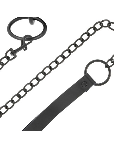 DARKNESS - BLACK NECKLACE WITH CHAIN