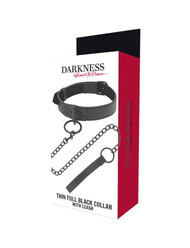 DARKNESS - BLACK NECKLACE WITH CHAIN