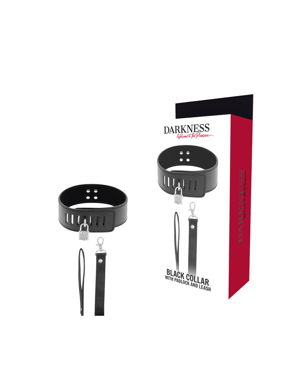 DARKNESS - BDSM COLLAR WITH BLACK LOCK DARKNESS - BDSM COLLAR WITH BLACK LOCK