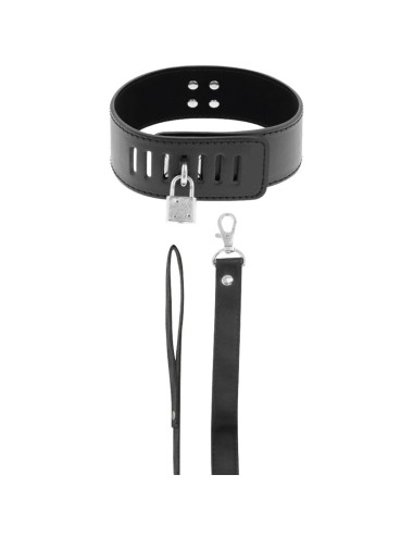 DARKNESS - BDSM COLLAR WITH BLACK LOCK