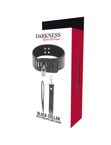 DARKNESS - BDSM COLLAR WITH BLACK LOCK