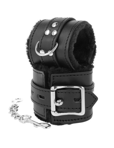 DARKNESS - BLACK LINED BDSM HANDCUFFS