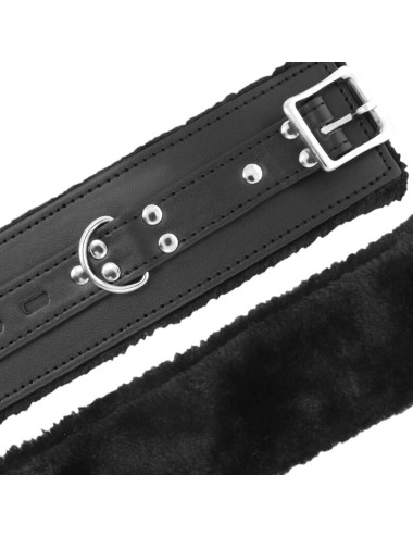 DARKNESS - BLACK LINED BDSM HANDCUFFS