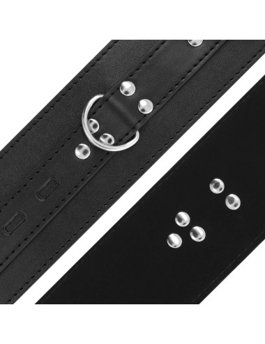 DARKNESS - BLACK LEATHER HANDCUFFS