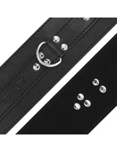 DARKNESS - BLACK LEATHER HANDCUFFS