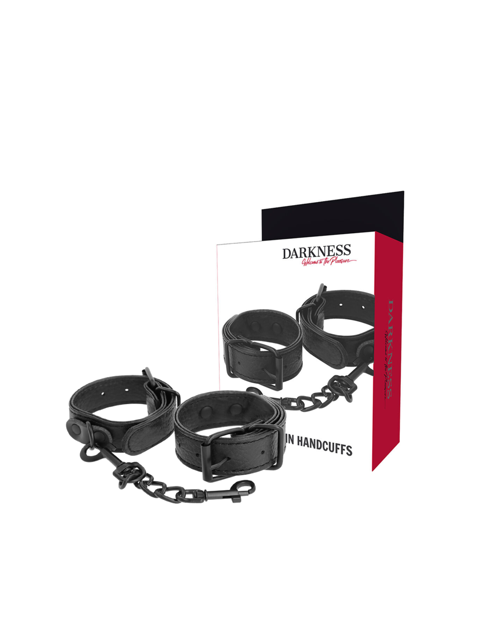DARKNESS - WIDE THIN TEXTURED HANDCUFFS
