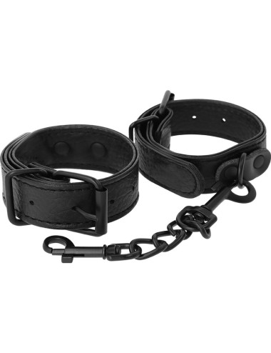 DARKNESS - WIDE THIN TEXTURED HANDCUFFS