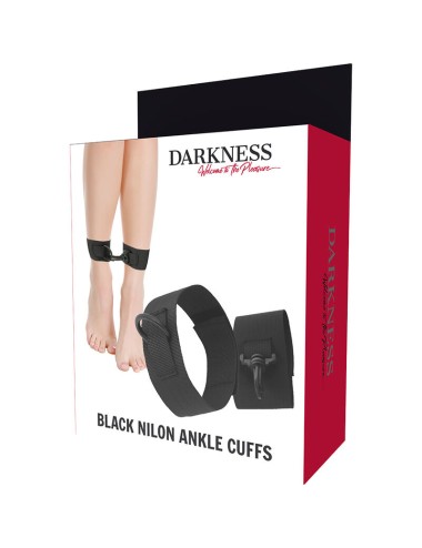 DARKNESS - BLACK NYLON ANKLE CUFFS