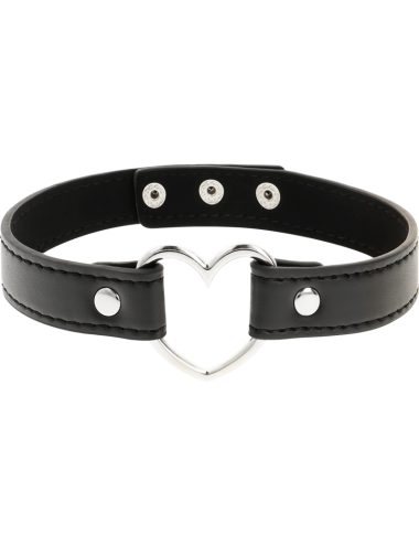 COQUETTE CHIC DESIRE - VEGAN LEATHER NECKLACE WOMAN HEART ACCESSORY