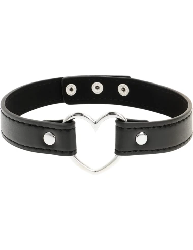 COQUETTE CHIC DESIRE - VEGAN LEATHER NECKLACE WOMAN HEART ACCESSORY