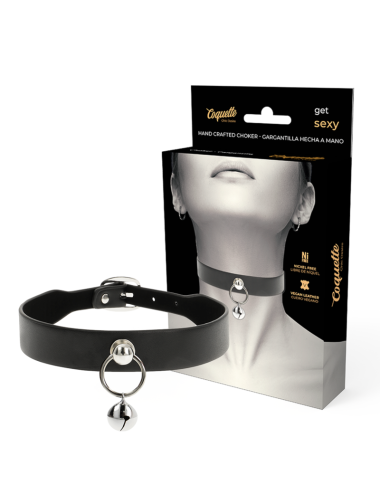 COQUETTE CHIC DESIRE - VEGAN LEATHER NECKLACE WOMAN ACCESSORY RATTLE/HOOP