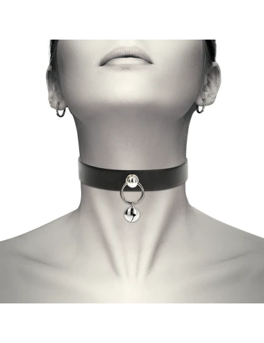COQUETTE CHIC DESIRE - VEGAN LEATHER NECKLACE WOMAN ACCESSORY RATTLE/HOOP