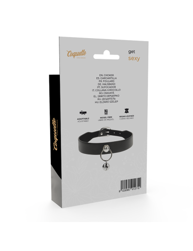 COQUETTE CHIC DESIRE - VEGAN LEATHER NECKLACE WOMAN ACCESSORY RATTLE/HOOP
