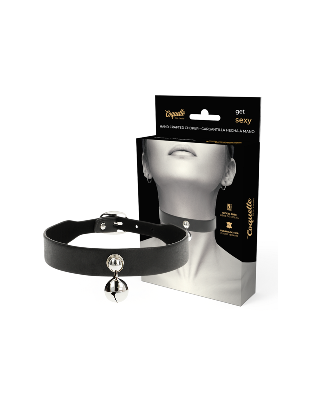 COQUETTE CHIC DESIRE - VEGAN LEATHER NECKLACE WOMAN RATTLE ACCESSORY COQUETTE CHIC DESIRE - VEGAN LEATHER NECKLACE WOMAN RATTLE ACCESSORY