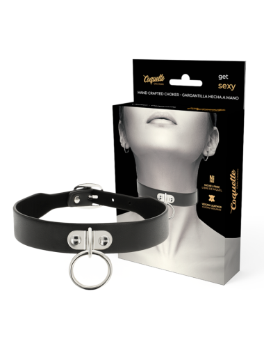 COQUETTE CHIC DESIRE - VEGAN LEATHER NECKLACE WOMAN FETISH ACCESSORY