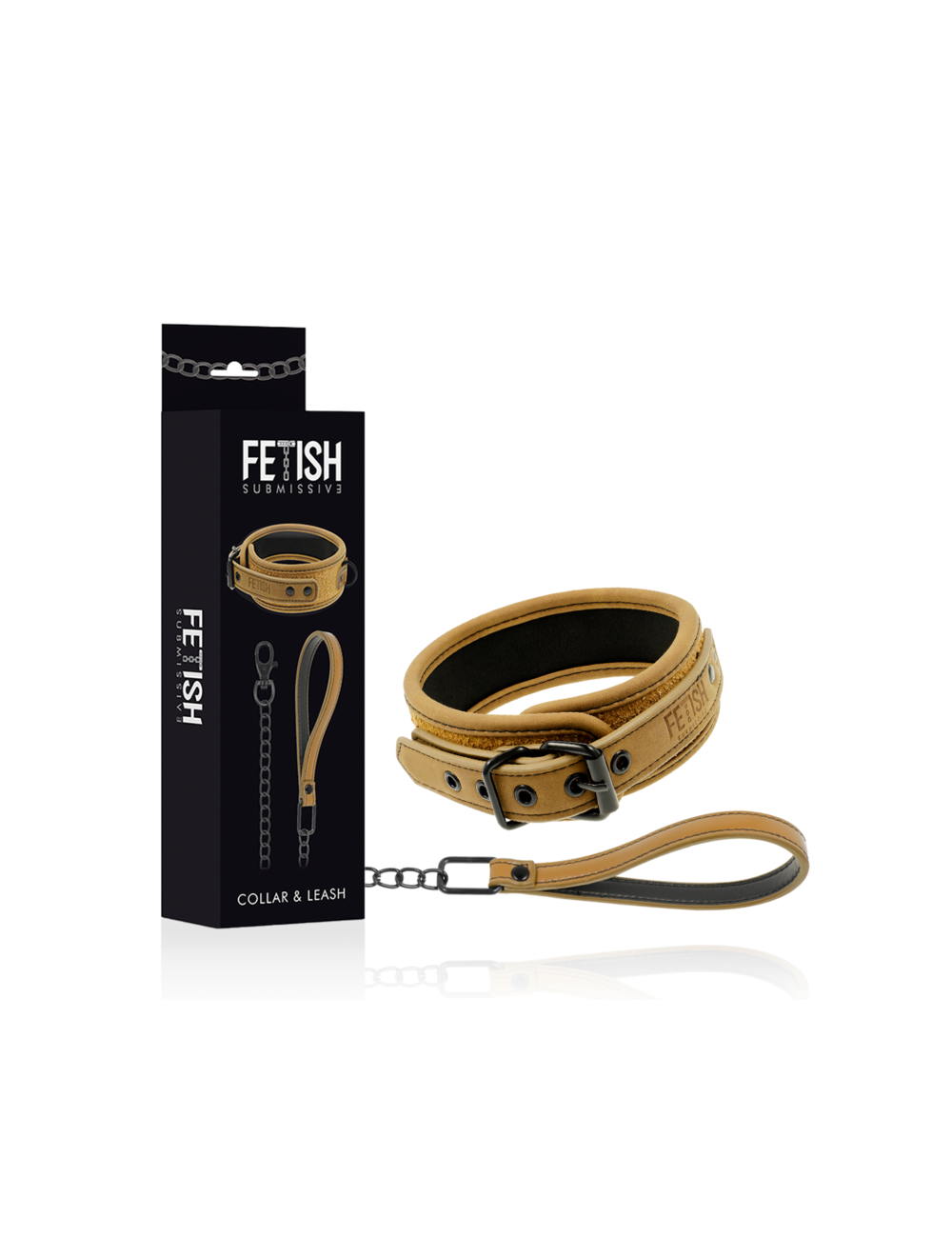 FETISH SUBMISSIVE ORIGEN - NEOPRENE LINED NECKLACE WITH CHAIN