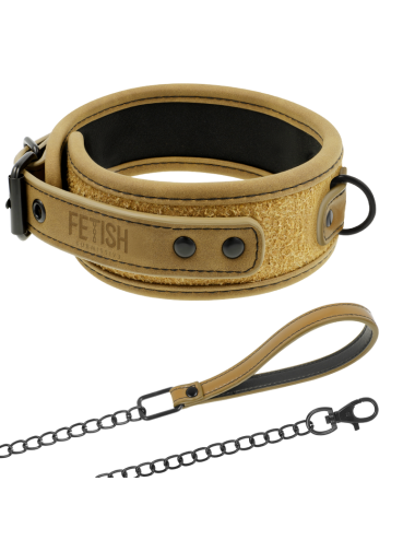 FETISH SUBMISSIVE ORIGEN - NEOPRENE LINED NECKLACE WITH CHAIN