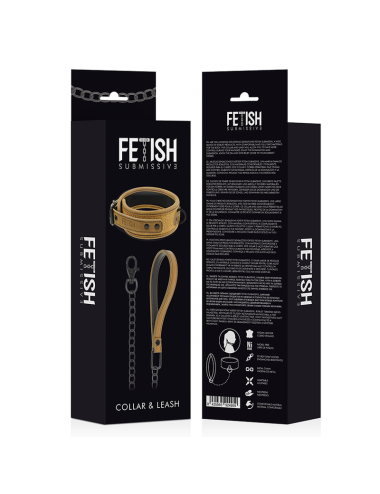 FETISH SUBMISSIVE ORIGEN - NEOPRENE LINED NECKLACE WITH CHAIN