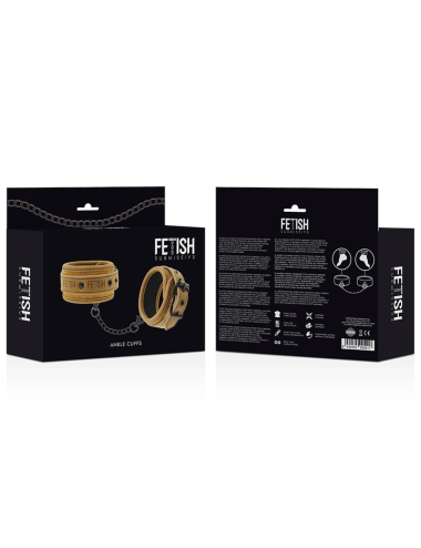 FETISH SUBMISSIVE ORIGEN - VEGAN LEATHER ANKLE CUFFS WITH NEOPRENE LINING