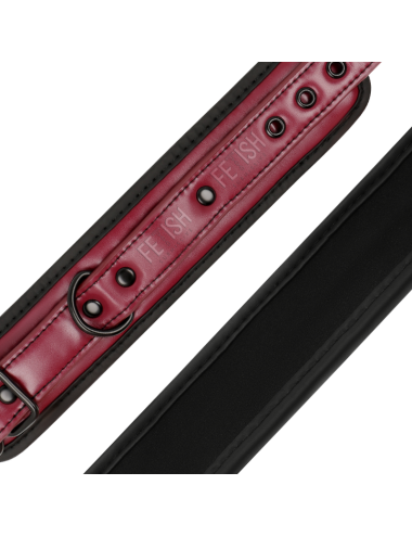 FETISH SUBMISSIVE DARK ROOM - VEGAN LEATHER HANDCUFFS WITH NEOPRENE LINING