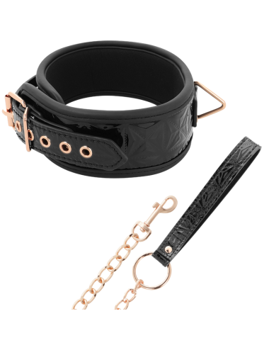 BEGME - BLACK EDITION PREMIUM VEGAN LEATHER COLLAR WITH NEOPRENE LINING