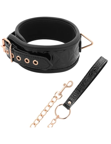 BEGME - BLACK EDITION PREMIUM VEGAN LEATHER COLLAR WITH NEOPRENE LINING