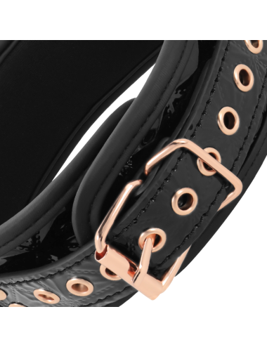 BEGME - BLACK EDITION PREMIUM VEGAN LEATHER COLLAR WITH NEOPRENE LINING
