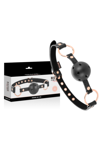 BEGME - BLACK EDITION BALL GAG VEGAN LEATHER