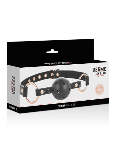 BEGME - BLACK EDITION BALL GAG VEGAN LEATHER