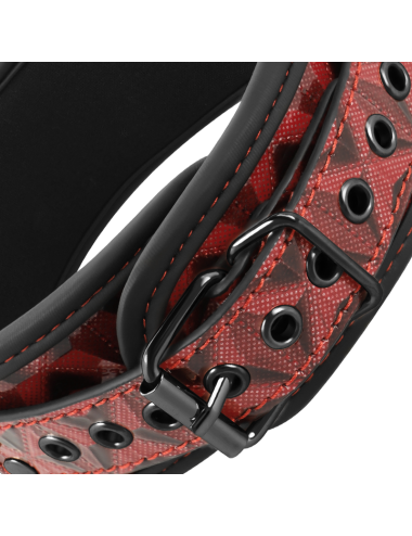 BEGME - RED EDITION PREMIUM VEGAN LEATHER COLLAR WITH NEOPRENE LINING