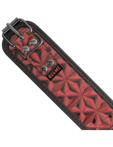 BEGME - RED EDITION PREMIUM VEGAN LEATHER COLLAR WITH NEOPRENE LINING