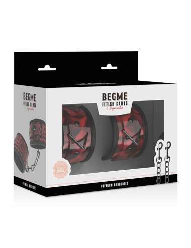 BEGME - RED EDITION PREMIUM HANDCUFFS WITH NEOPRENE LINING