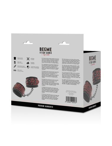 BEGME - RED EDITION PREMIUM HANDCUFFS WITH NEOPRENE LINING