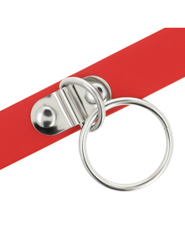 COQUETTE CHIC DESIRE - RED VEGAN LEATHER NECKLACE WOMAN FETISH ACCESSORY