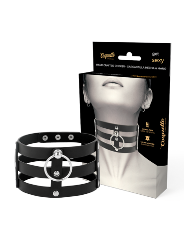 COQUETTE CHIC DESIRE - FETISH STYLE VEGAN LEATHER CHOKER