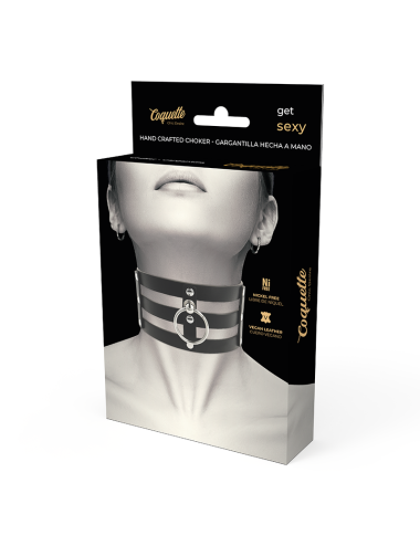 COQUETTE CHIC DESIRE - FETISH STYLE VEGAN LEATHER CHOKER