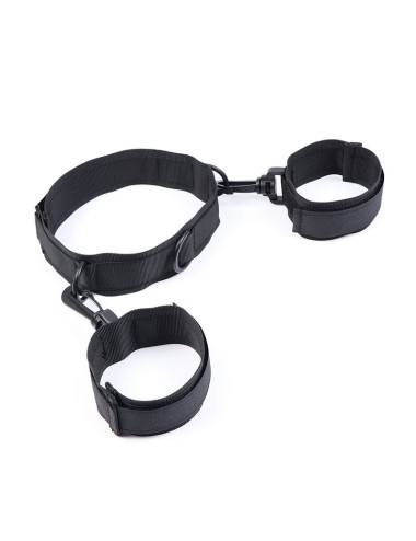 OHMAMA FETISH - NYLON HANDCUFFS AND COLLAR