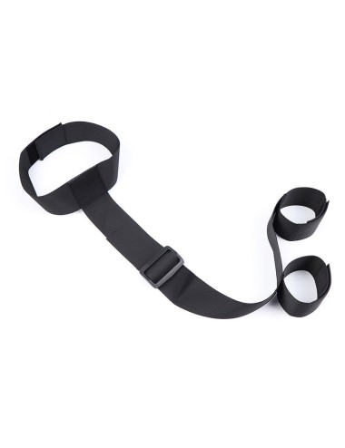OHMAMA FETISH - WRIST HANDCUFFS AND NYLON COLLAR