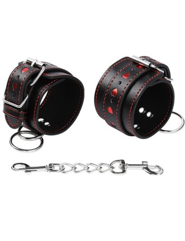 OHMAMA FETISH - HEART INLAID HANDCUFFS