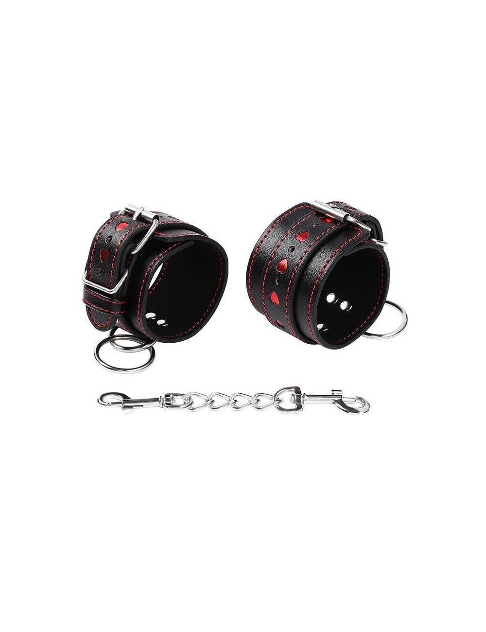 OHMAMA FETISH - HEART INLAID HANDCUFFS OHMAMA FETISH - HEART INLAID HANDCUFFS