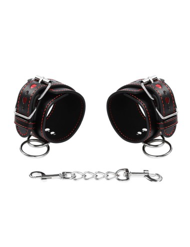 OHMAMA FETISH - HEART INLAID HANDCUFFS